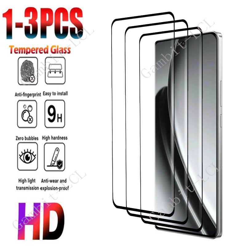 Realme Gt 6 - 1-3 pçs 3d curvo vidro temperado