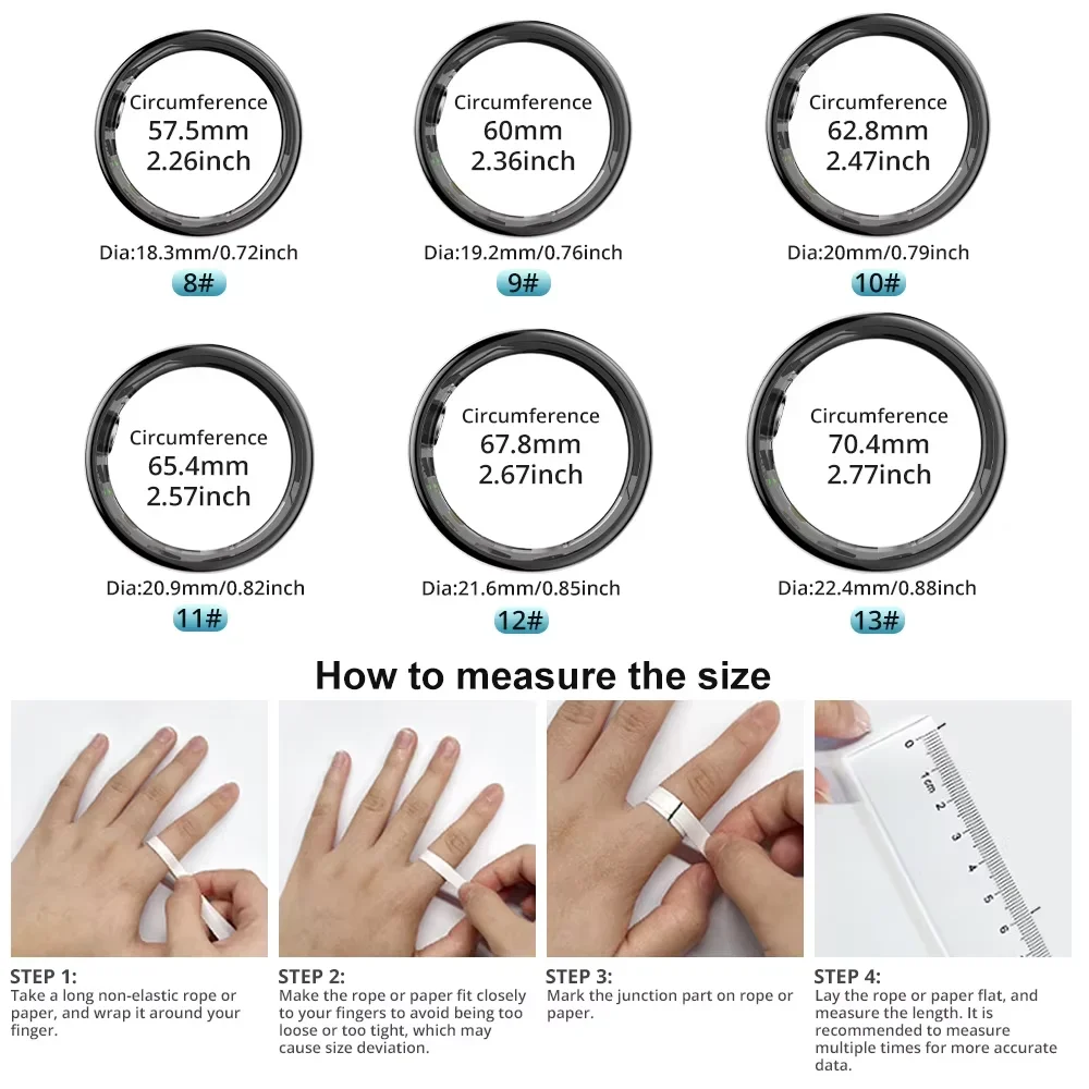 R09 anel inteligente masculino - Temperature Ring Skin avaliação e preço